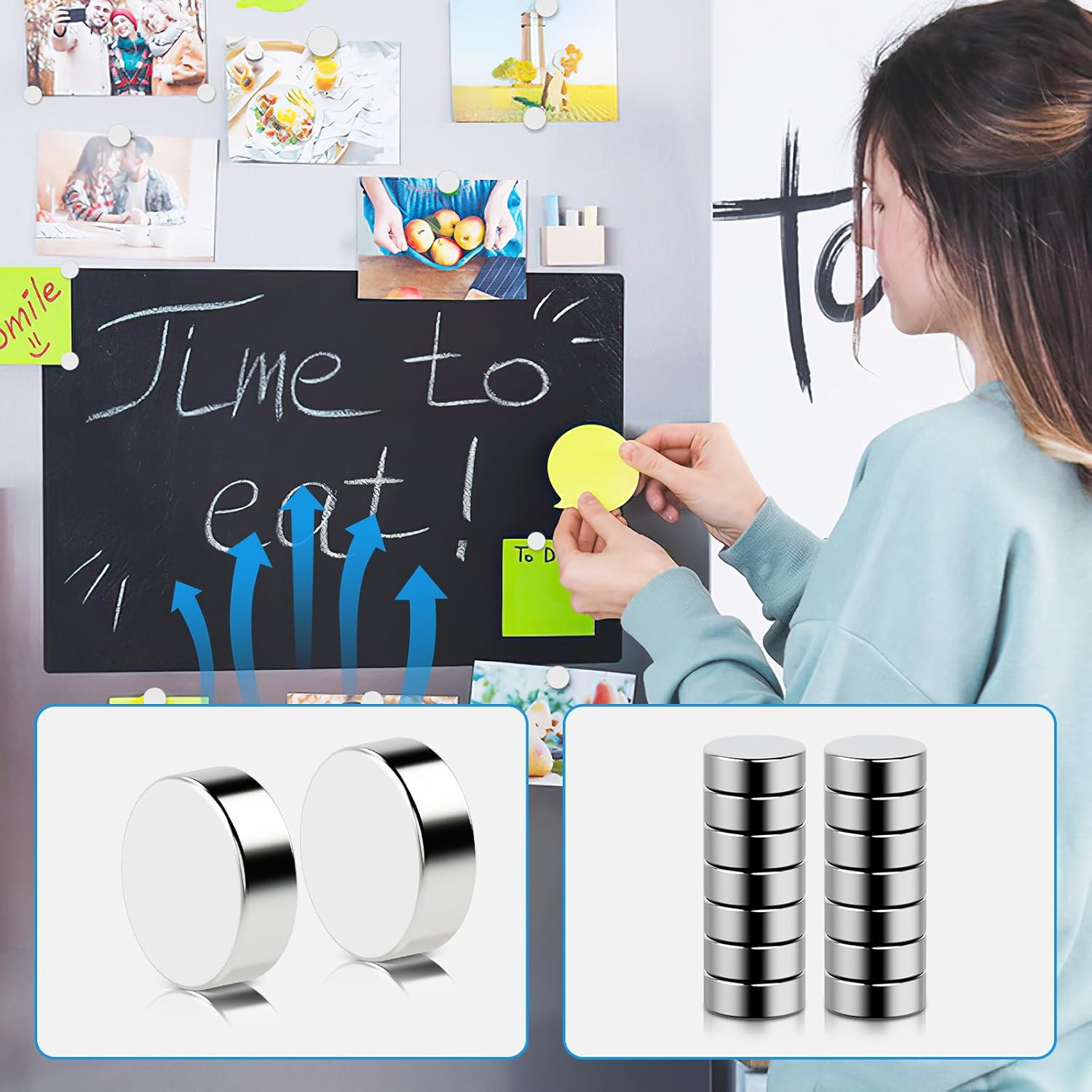 40Pcs Strong Refrigerator Magn - Collar Stay Metal avaliação e preço