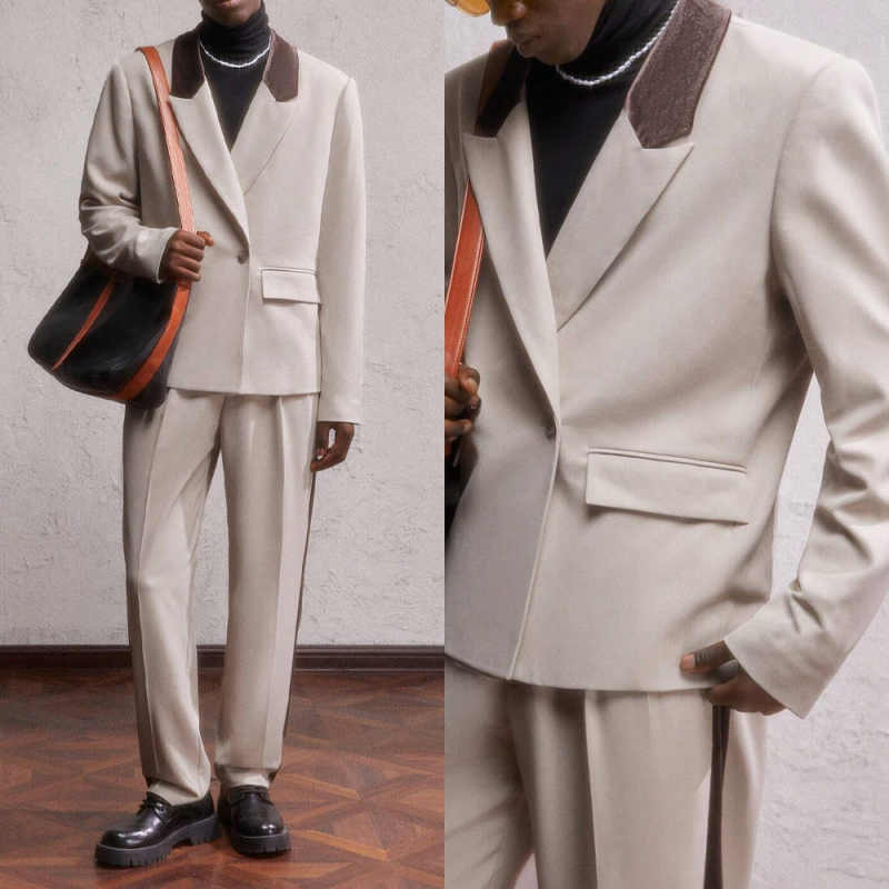 Simplicity Men Suit 2 Pieces J - Men Formal Wear Pants avaliação e preço